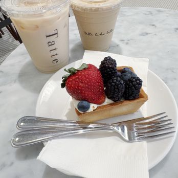 Tatte Bakery & Cafe | Fairfax - Iced Latte + Iced Chai Latte + Mixed Berry Fruit Box - Bakeries Near Me - Fairfax, Virginia Tatte Bakery & Cafe | Fairfax - Iced Latte + Iced Chai Latte + Mixed Berry Fruit Box - Bakeries Near Me - Fairfax, Virginia