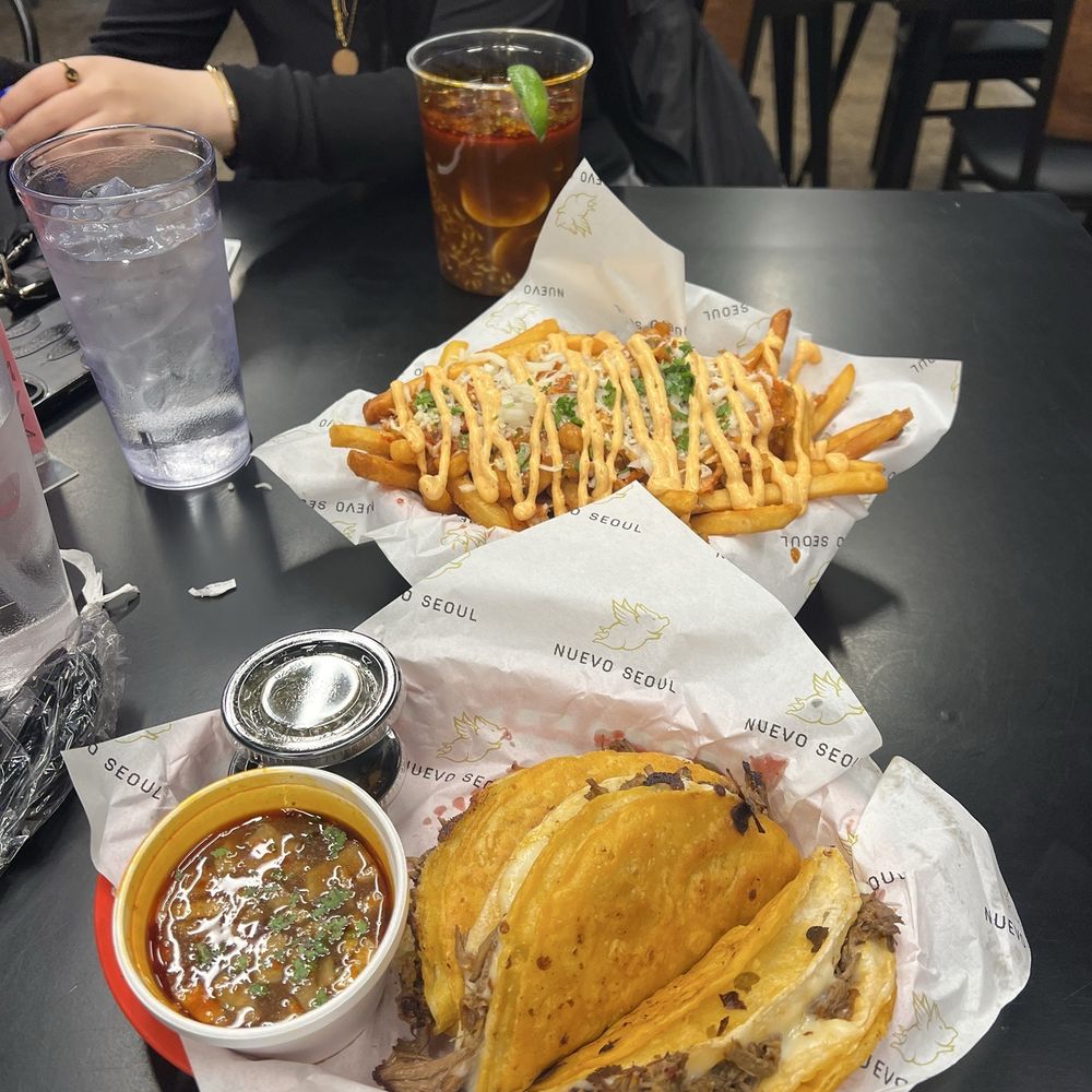 Nuevo Seoul - Birria Tacos, Birria Ramen, Kimchi Fries - Asian Fusion Near Me - Detroit, Michigan Nuevo Seoul - Birria Tacos, Birria Ramen, Kimchi Fries - Asian Fusion Near Me - Detroit, Michigan