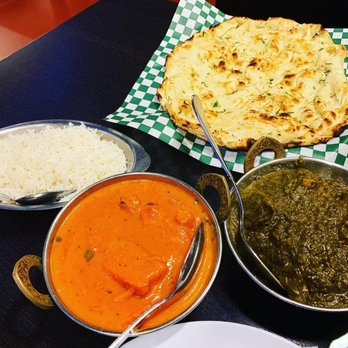 Koyla Indian Restaurant - Garlic Naan and Butter Chicken along with Chicken Saag - Indian Near Me - Rancho Cucamonga, California Koyla Indian Restaurant - Garlic Naan and Butter Chicken along with Chicken Saag - Indian Near Me - Rancho Cucamonga, California