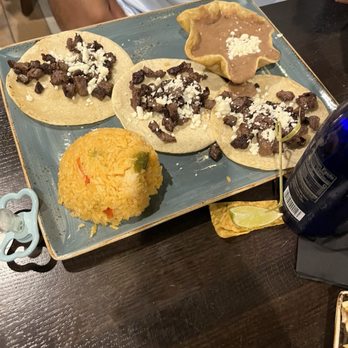 Azteca D'Oro Mexican Restaurant West Colonial - Tacos Carne Asada with queso fresco - Mexican Near Me - Orlando, Florida