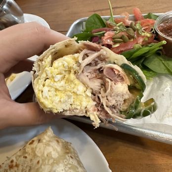 Tooley's Cafe - Cross-section of turkey jalapeño burrito - so yummy! - Coffee & Tea Near Me - Tucson, Arizona