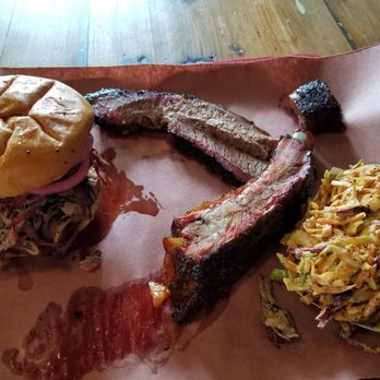 la Barbecue - El Sancho Loco, Pork Rib, Brisket, Chipotle Slaw - Barbeque Near Me - Austin, Texas la Barbecue - El Sancho Loco, Pork Rib, Brisket, Chipotle Slaw - Barbeque Near Me - Austin, Texas
