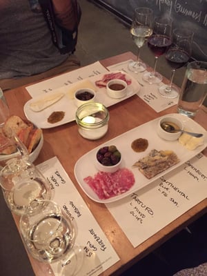 Photo of Salt Tasting Room - Vancouver, BC, CA. Our meat and cheese options with wine flights added.