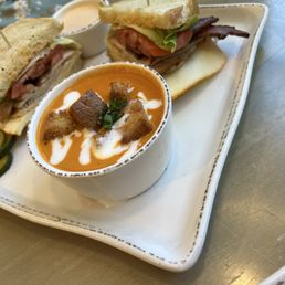 Turkey Club with Tomato Bisque Soup