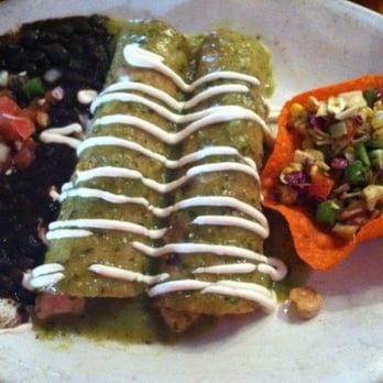 Mattito's - Enchiladas de Marisco (enchiladas stuffed with sautéed mini shrimp, scallop, and snapper) - Tex-Mex Near Me - Dallas, Texas