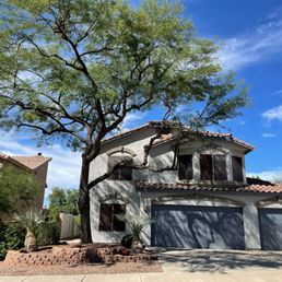 the front of this home