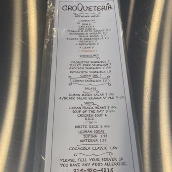 Croqueteria - Menu - Cuban Near Me - Sleepy Hollow, New York Croqueteria - Menu - Cuban Near Me - Sleepy Hollow, New York