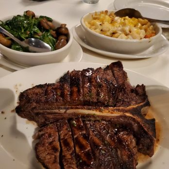 Morton's The Steakhouse - 240z porterhouse with lobster mac and cheese, spinach mushroom sides - Steakhouses Near Me - Honolulu, Hawaii