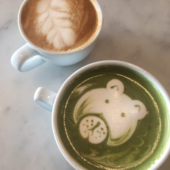 Romancing the Bean Cafe - Cappuccino and Matcha Latte sweetened with vanilla 5/5 - Coffee & Tea Near Me - Burbank, California Romancing the Bean Cafe - Cappuccino and Matcha Latte sweetened with vanilla 5/5 - Coffee & Tea Near Me - Burbank, California