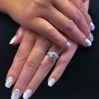 Solara Nail Bar - Dipping Powder with Chrome and Bling! - Nail Salons Near Me - Seal Beach, California