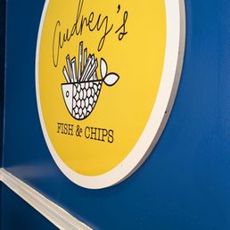Audrey's Fish & Chips wall sign