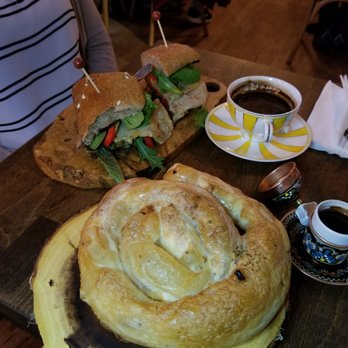 Cafe Bubamara - Pizza burek and eggplant sandwich - Modern European Near Me - Clifton, New Jersey Cafe Bubamara - Pizza burek and eggplant sandwich - Modern European Near Me - Clifton, New Jersey