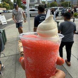 Diablo strawberry lemonade and soft serve yummy Diablo strawberry lemonade and soft serve yummy