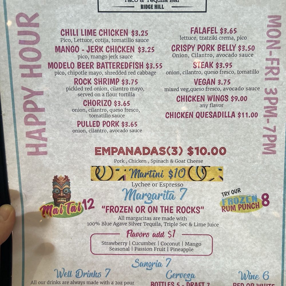 Cantina - Happy Hour menu - Wine Bars Near Me - Yonkers, New York