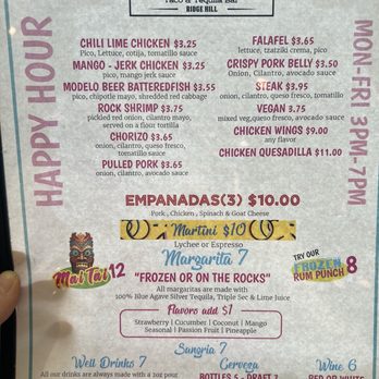 Cantina - Happy Hour menu - Wine Bars Near Me - Yonkers, New York