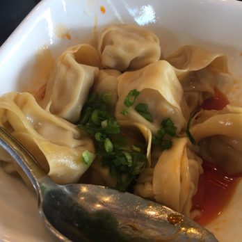 Bing's Dumpling - Shrimp & Pork Won Ton in Chili Oil - Dim Sum Near Me - Fremont, California
