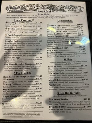 Menu photo 2 Wagon Wheel Restaurant Needles, CA