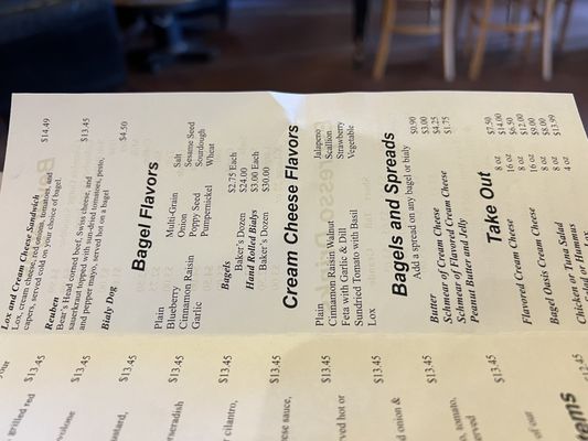 Menu photo 1 Bagel Oasis Seattle, WA