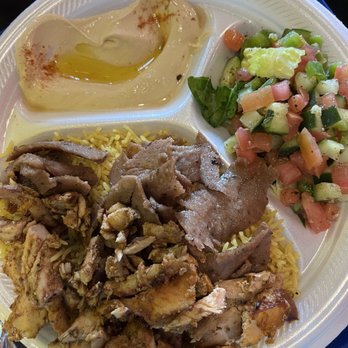 Aladdin Halal Grill - Combo Over Rice with chicken and gyro - Halal Near Me - Round Rock, Texas Aladdin Halal Grill - Combo Over Rice with chicken and gyro - Halal Near Me - Round Rock, Texas