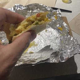 The Migas breakfast taco is almost gone The Migas breakfast taco is almost gone