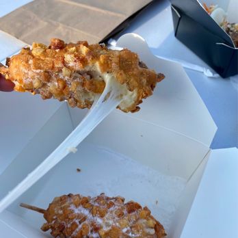 Bao & Beyond - The cheese pull out of the Korean corn dog! I've had this before in Boston but never in Maine so I'm so excited to see it offered here!! - Food Trucks Near Me - Augusta, Maine Bao & Beyond - The cheese pull out of the Korean corn dog! I've had this before in Boston but never in Maine so I'm so excited to see it offered here!! - Food Trucks Near Me - Augusta, Maine