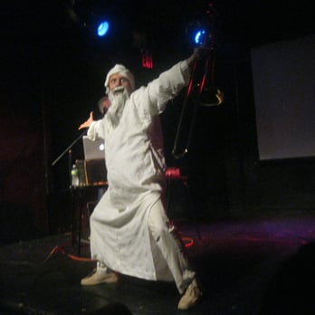 The Kraine Theater - Jonathan Arons plays his trombone and dances dressed as Osama Bin Laden. - Performing Arts Near Me - New York, New York The Kraine Theater - Jonathan Arons plays his trombone and dances dressed as Osama Bin Laden. - Performing Arts Near Me - New York, New York