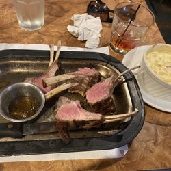 Washington Inn & Supper Club - The lamb (really good); mac & cheese (pretty good), and the tail-end of an old fashioned (needing a refill)