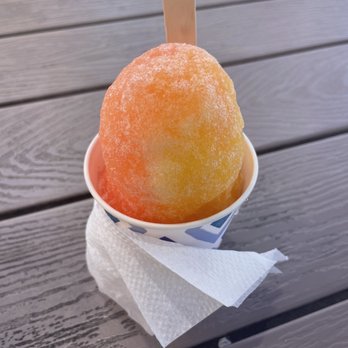 Waiola Shave Ice - POG, lilikoi and mochi at the bottom - Ice Cream & Frozen Yogurt Near Me - Honolulu, Hawaii Waiola Shave Ice - POG, lilikoi and mochi at the bottom - Ice Cream & Frozen Yogurt Near Me - Honolulu, Hawaii