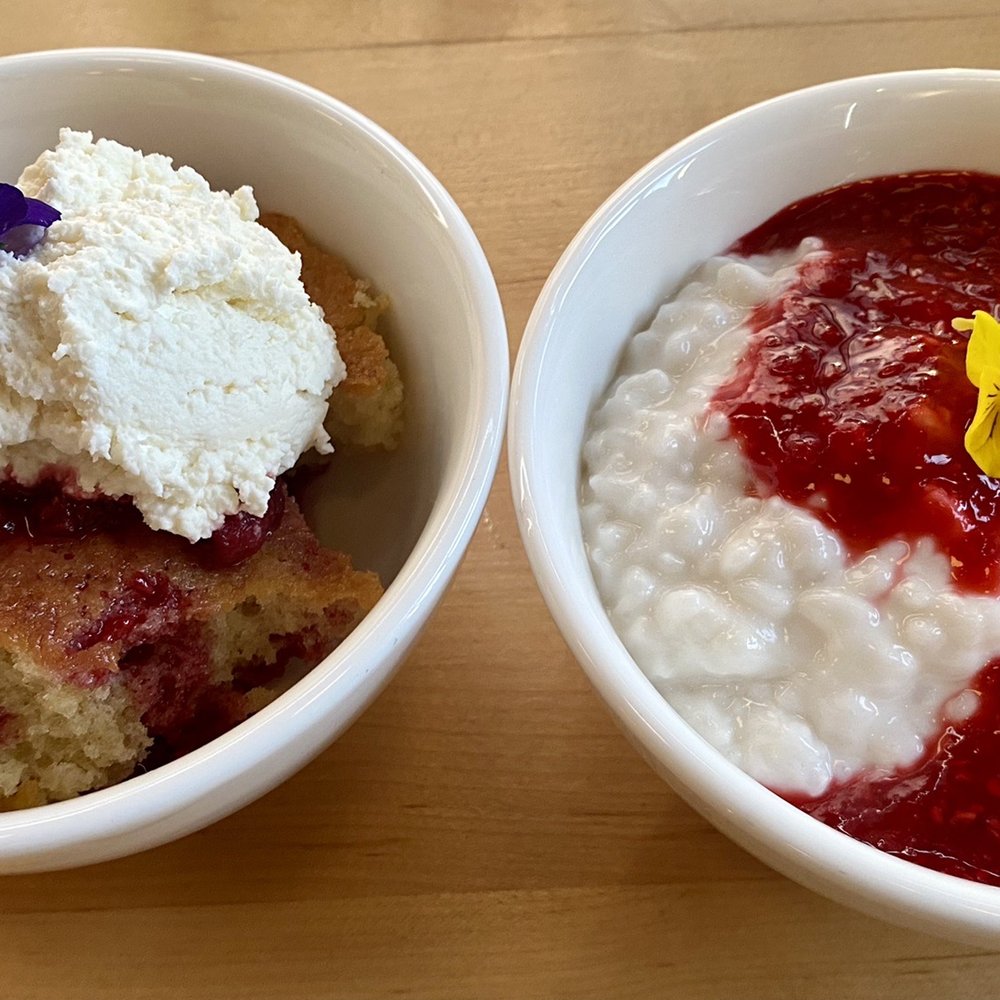 The Ruby Brink - Olive oil cake (L) and rice pudding! They were both awesome but I'm partial to olive oil cake and it did not disappoint! - Butcher Near Me - Vashon, Washington The Ruby Brink - Olive oil cake (L) and rice pudding! They were both awesome but I'm partial to olive oil cake and it did not disappoint! - Butcher Near Me - Vashon, Washington