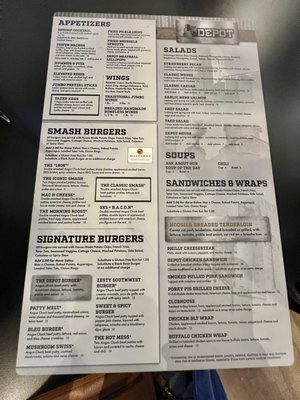 Menu photo 6 The Depot Greenfield, IN