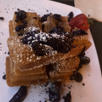 Vic's - Ube Churro Waffles ($12)--just needed some ice cream! - Breakfast & Brunch Near Me - Martinez, California Vic's - Ube Churro Waffles ($12)--just needed some ice cream! - Breakfast & Brunch Near Me - Martinez, California