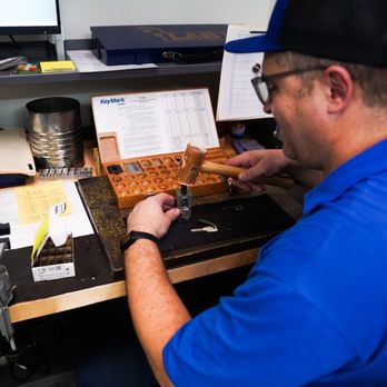 Anderson Lock & Safe - Technician pinning a key - Keys & Locksmiths Near Me - Phoenix, Arizona