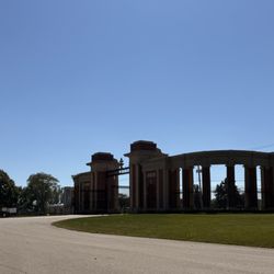 All Saints Cemetery & Mausoleum - Entrance to the east side.