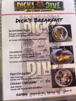 Menu photo 3 Dick's Dive San Miguel de Cozumel, ROO