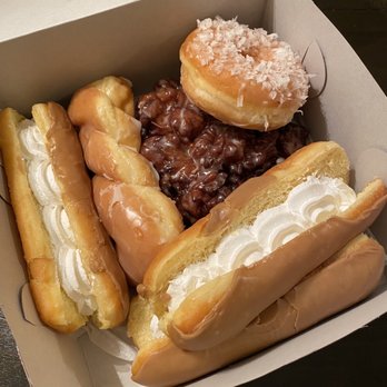 Donut Spot - Maple bars with whipped cream, glaze twist, apple fritter, coconut donut - Donuts Near Me - Orangevale, California Donut Spot - Maple bars with whipped cream, glaze twist, apple fritter, coconut donut - Donuts Near Me - Orangevale, California