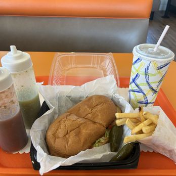 Pepito's Drive In - Shredded beef torta combo - Mexican Near Me - Highland, California Pepito's Drive In - Shredded beef torta combo - Mexican Near Me - Highland, California
