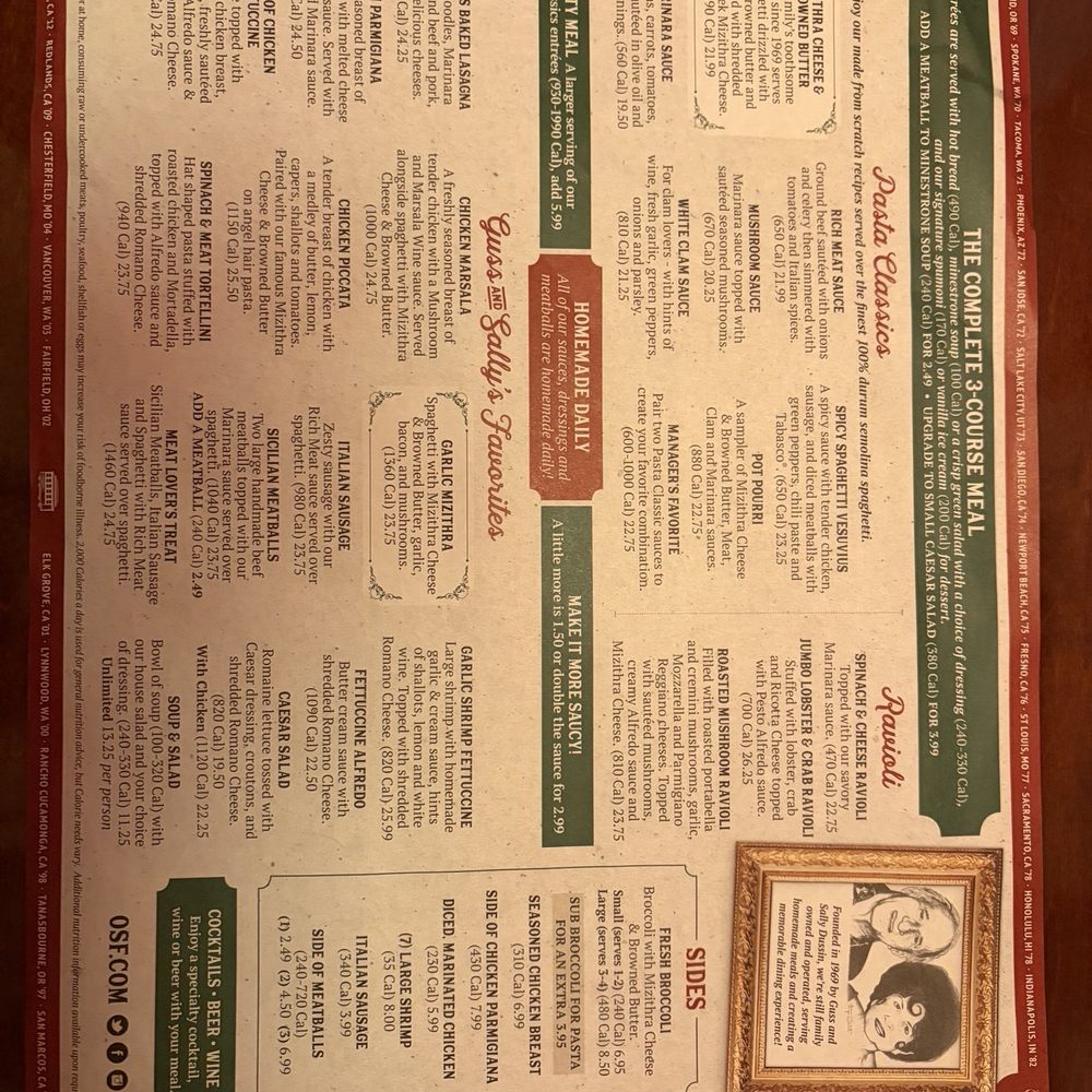 The Old Spaghetti Factory - Menu - Italian Near Me - Duarte, California The Old Spaghetti Factory - Menu - Italian Near Me - Duarte, California