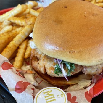 Urban Bird Hot Chicken - Sando Special- the special comes with fries and a drink - Chicken Shop Near Me - Houston, Texas