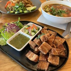 Basil & Co - Crispy Pork Belly w/ cilantro lime sauce