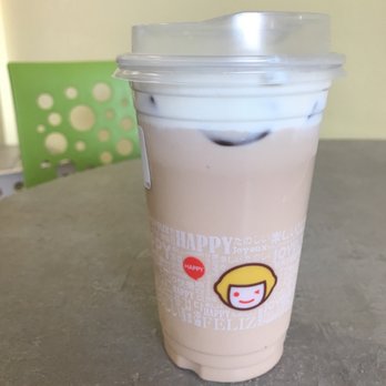 Happy Lemon - A8 Milk tea with cheese with 50% sweetness ($3.95) - Bubble Tea Near Me - Berkeley, California