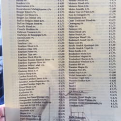 Café Frape - One side of the menu.