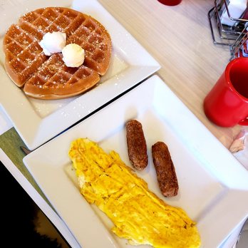Not Another Pancake House - Waffle, 2 eggs and 2 chicken links! - Breakfast & Brunch Near Me - Williamsburg, Virginia Not Another Pancake House - Waffle, 2 eggs and 2 chicken links! - Breakfast & Brunch Near Me - Williamsburg, Virginia
