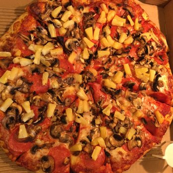 Pizza Guys - 3 toppings of our choice...pepperoni, pineapple and mushroom! Perfection! - Pizza Near Me - Petaluma, California Pizza Guys - 3 toppings of our choice...pepperoni, pineapple and mushroom! Perfection! - Pizza Near Me - Petaluma, California