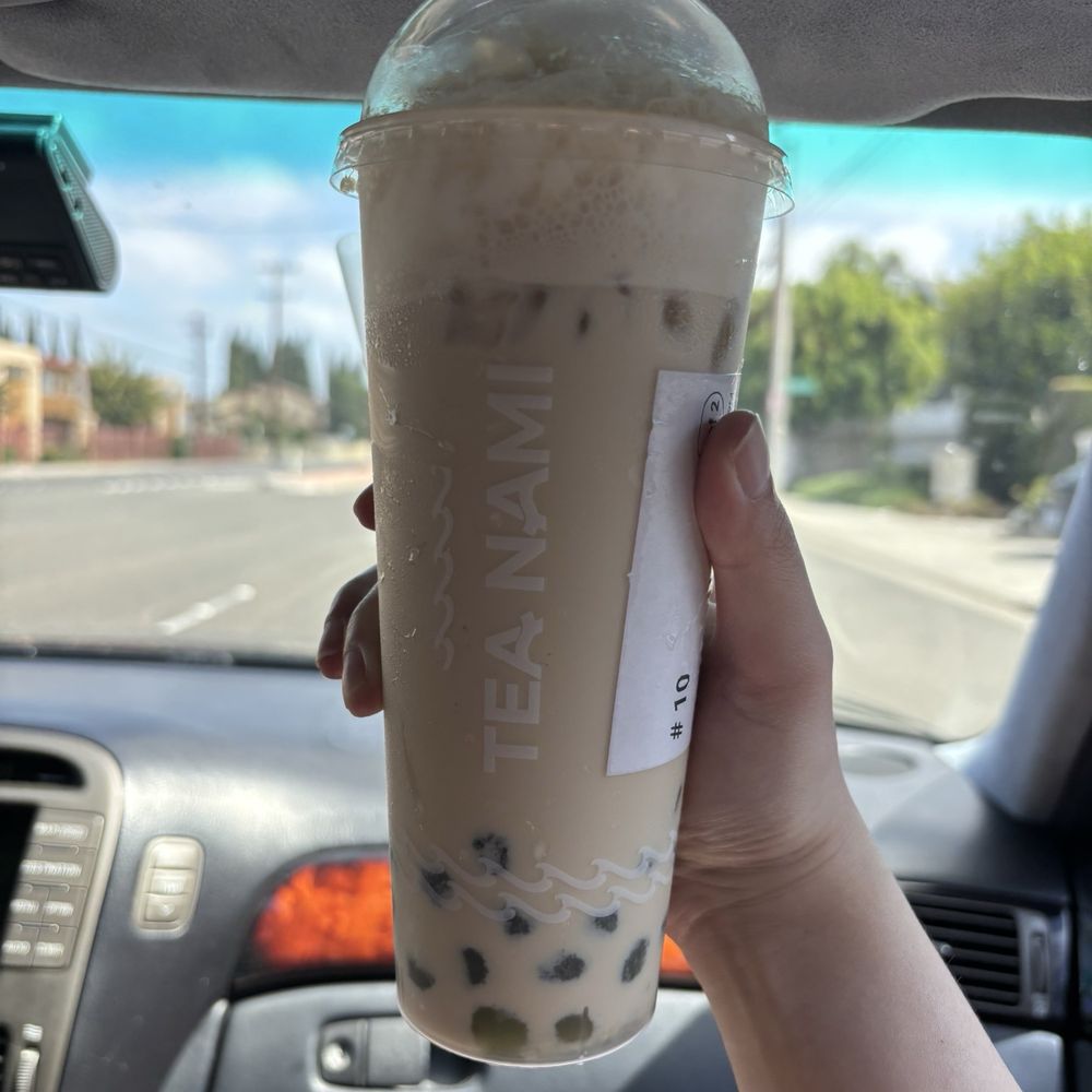 Tea Nami - Tie Quan Yin milk tea with Oolong boba and Jasmine Foam - Coffee & Tea Near Me - Westminster, California Tea Nami - Tie Quan Yin milk tea with Oolong boba and Jasmine Foam - Coffee & Tea Near Me - Westminster, California