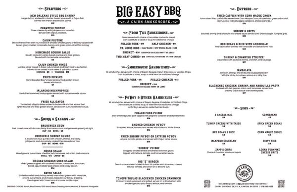 Menu photo 4 Big Easy BBQ Holly Springs, GA