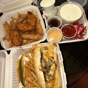 The Café - Fish and chips and shrimp, clam chowder, and prime dip sandwich - American Near Me - Funner, California The Café - Fish and chips and shrimp, clam chowder, and prime dip sandwich - American Near Me - Funner, California