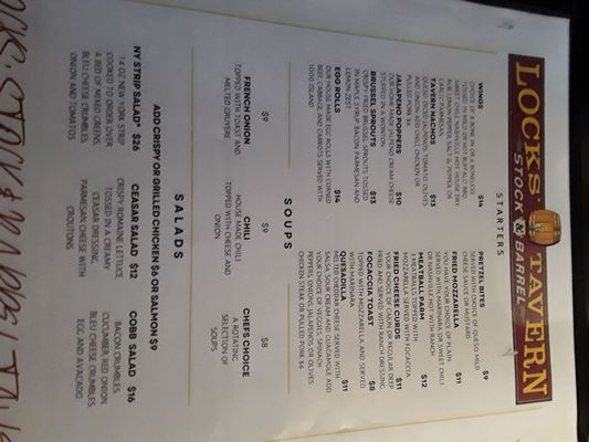 Menu photo 3 Locks’, stock and barrel Tavern Windsor Locks, CT