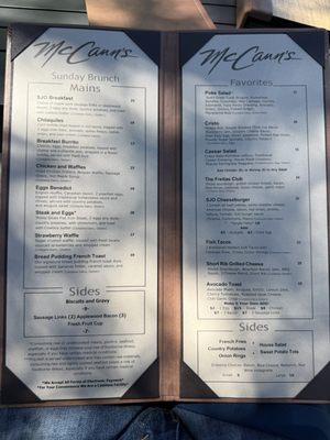 Menu photo 1 McCann's Hollister, CA Menu photo 1 McCann's Hollister, CA
