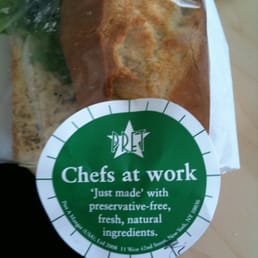Silly detail I noticed... Pret uses a form of Kanban (http://en.wikipedia.org/wiki/Kanban).  The sticker is a clock.