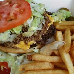 Cub Drive In - 1/2 The Thing - open faced double cheeseburger